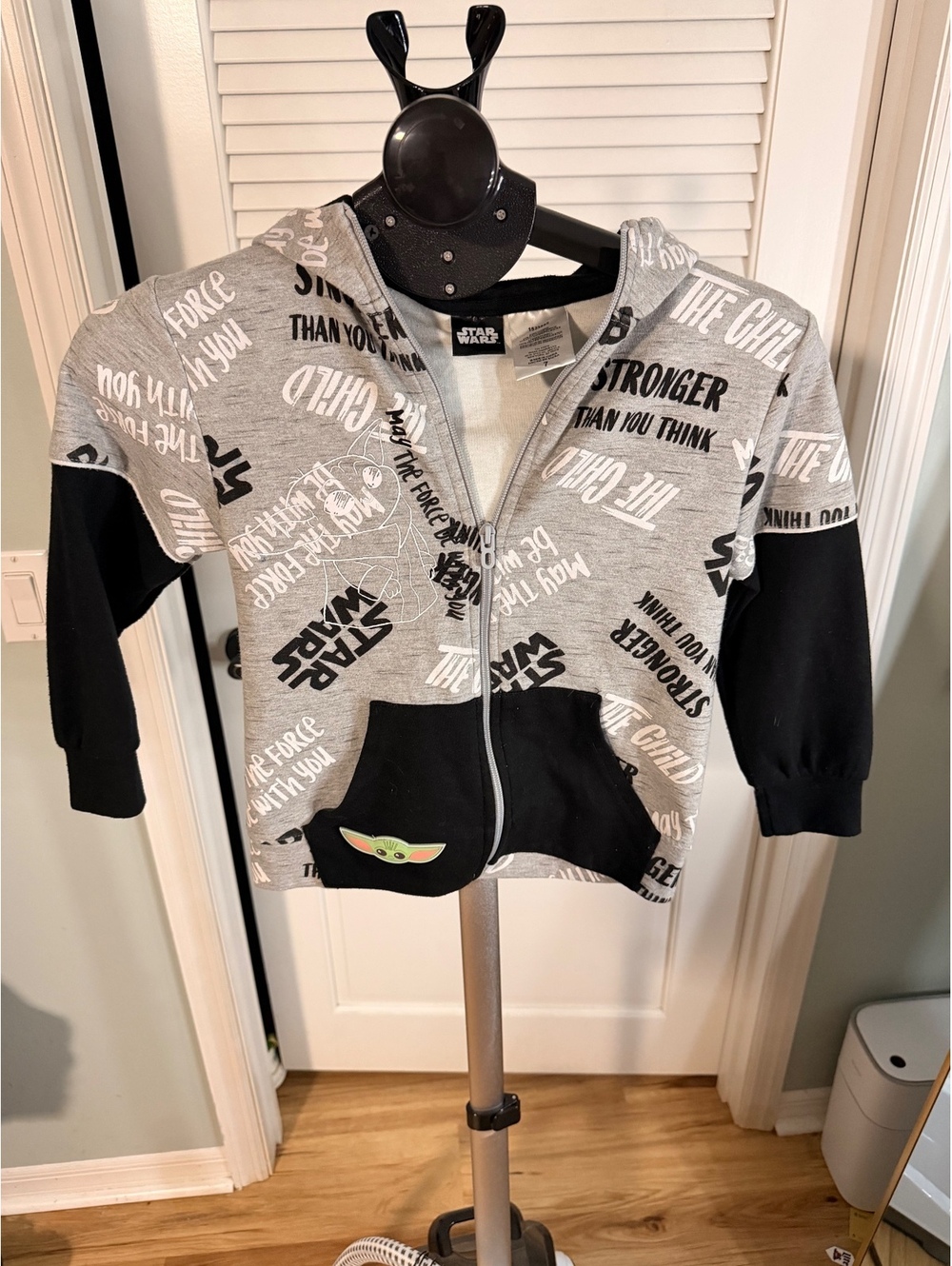 Star Wars gray and black zip hoodie